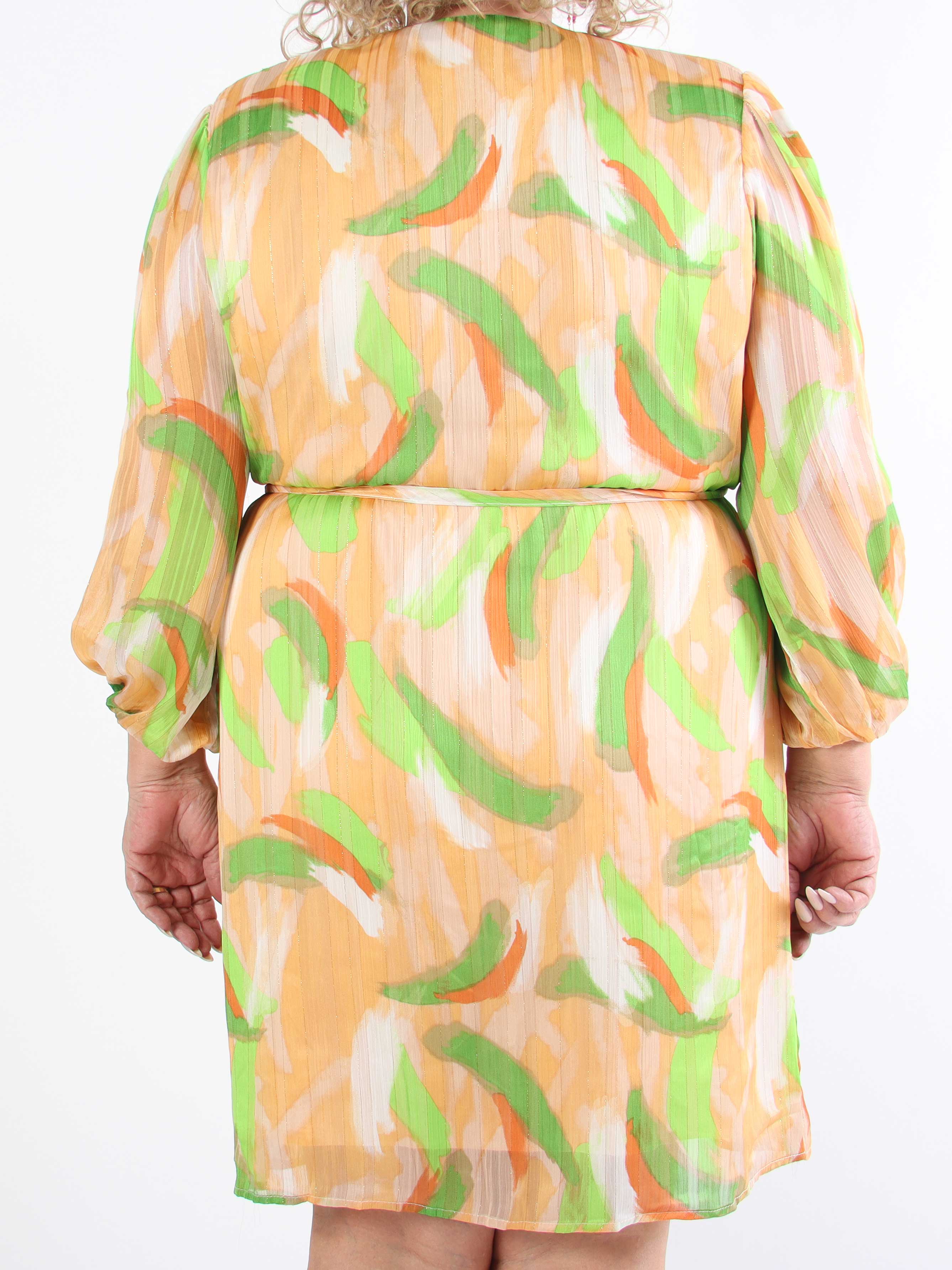 Filipa - Mønstret tunikakjole med glimmertråde